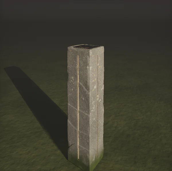 Peau forêt : roche en béton fibré teinté, sculptée, mousse au pied